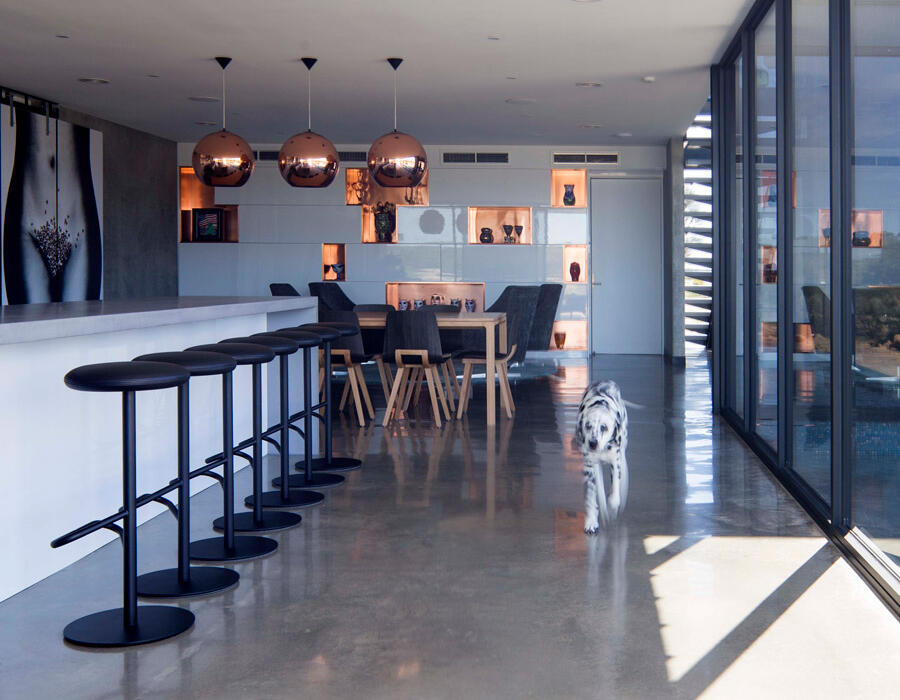 Interior of precast concrete home project in VIctroria